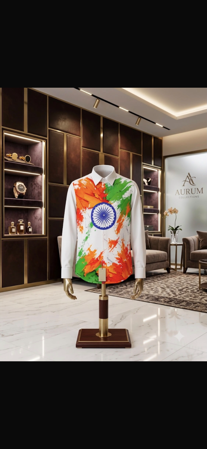 HUNK White Colour Flag Print Premium Quality Full Sleeve Shirts 990992