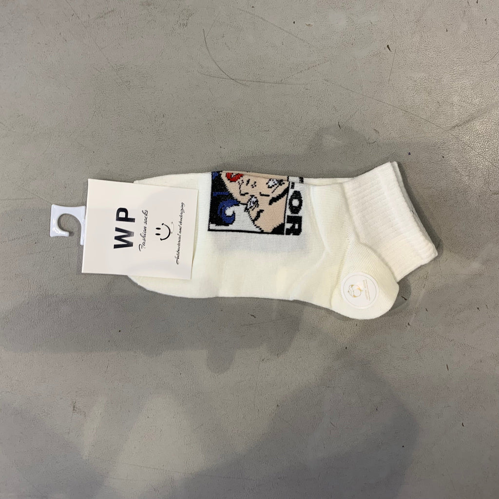 WP Multi Colour With Multy Print Premium Quality Ankle Socks 990041