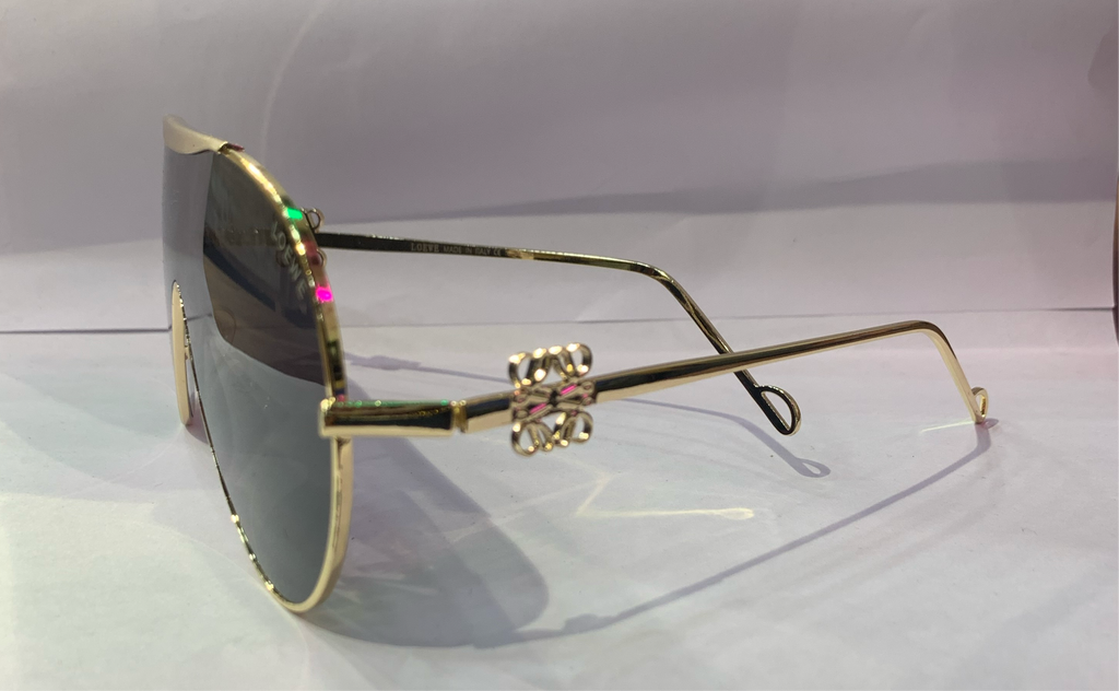 EOL Golden Frame Black Shade Golden Stick Unisex Sunglasses SUN104