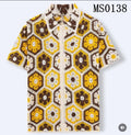 Panda Crochet Shirt Yellow Brown White Colour With Pink Flower MS0138