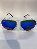 YAR Silver Frame Blue Mercury Shade Unisex Sunglasss RB 3026 52 14