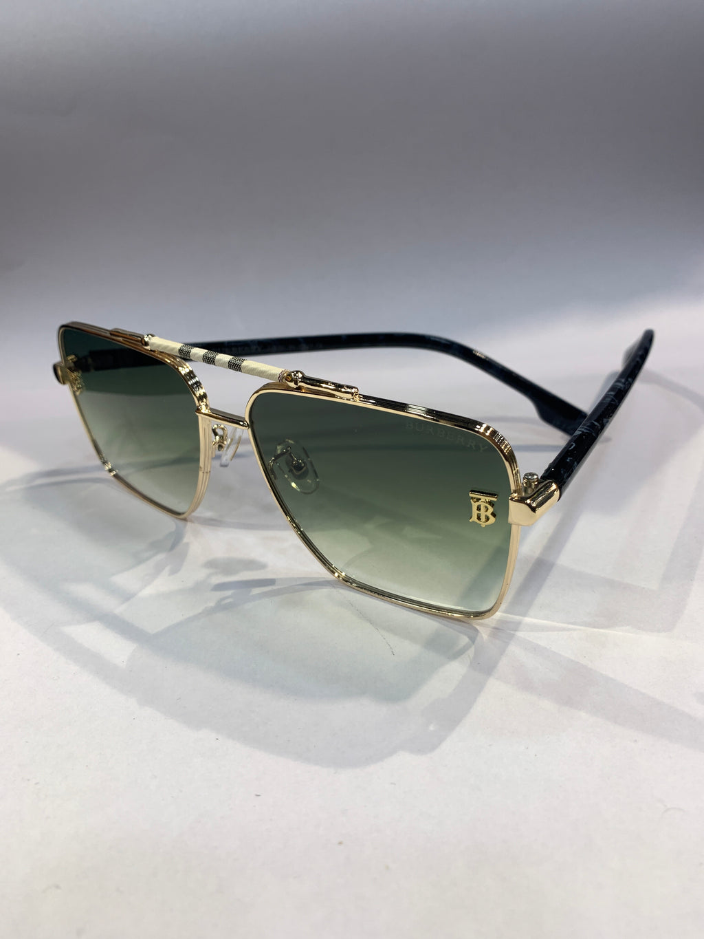 RUB Golden Black Frame Green  Shade Unisex Sunglasss 5G100 50 17 150