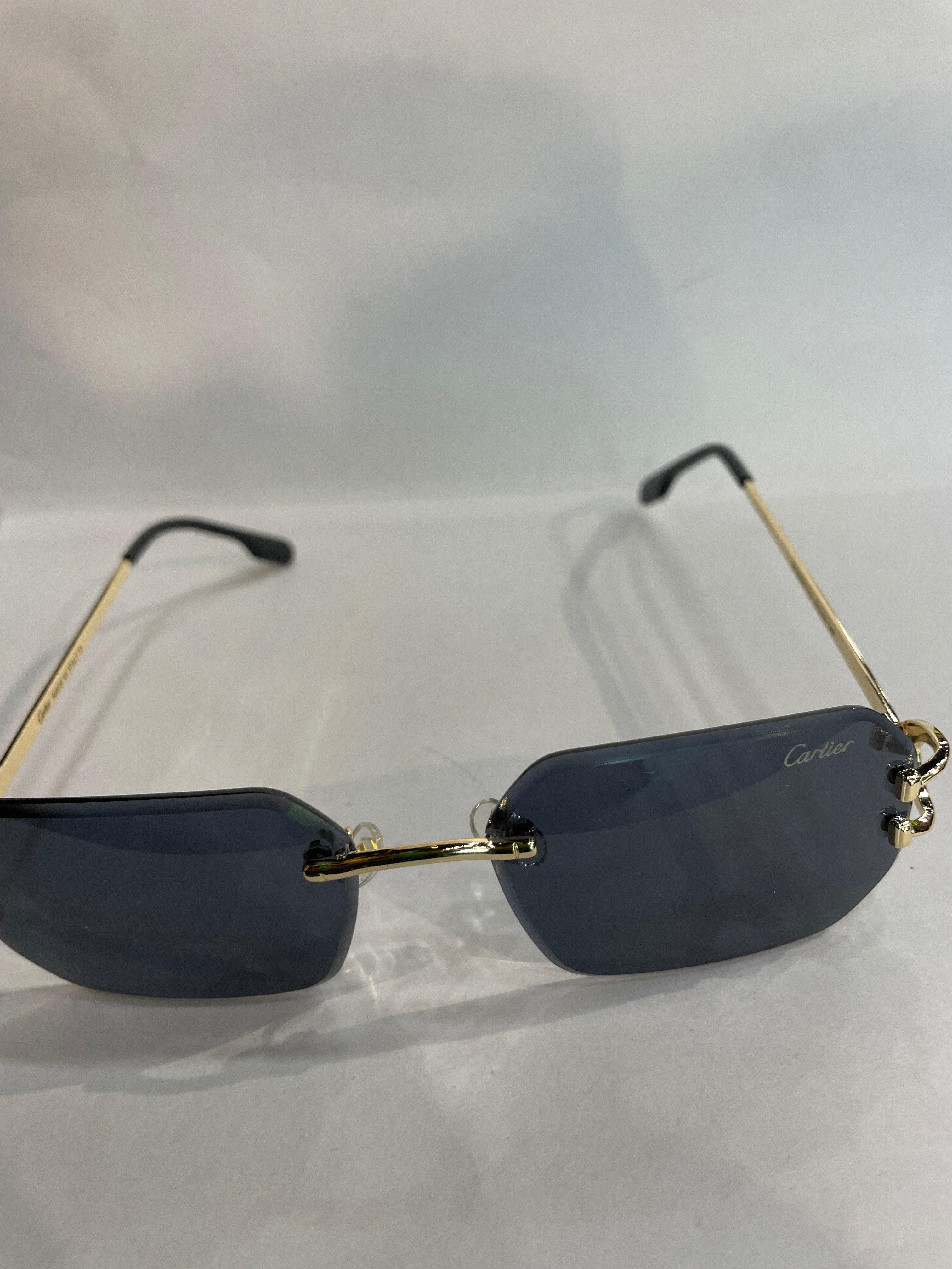 RAC Frameless Golden Black Stick Black Shade Unisex Sunglass T82200670/s 53 16 140