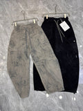 YZY Korean Style Faded Grey With 5 Pockets Baggy Fit Denim Cargo Pants Y1075