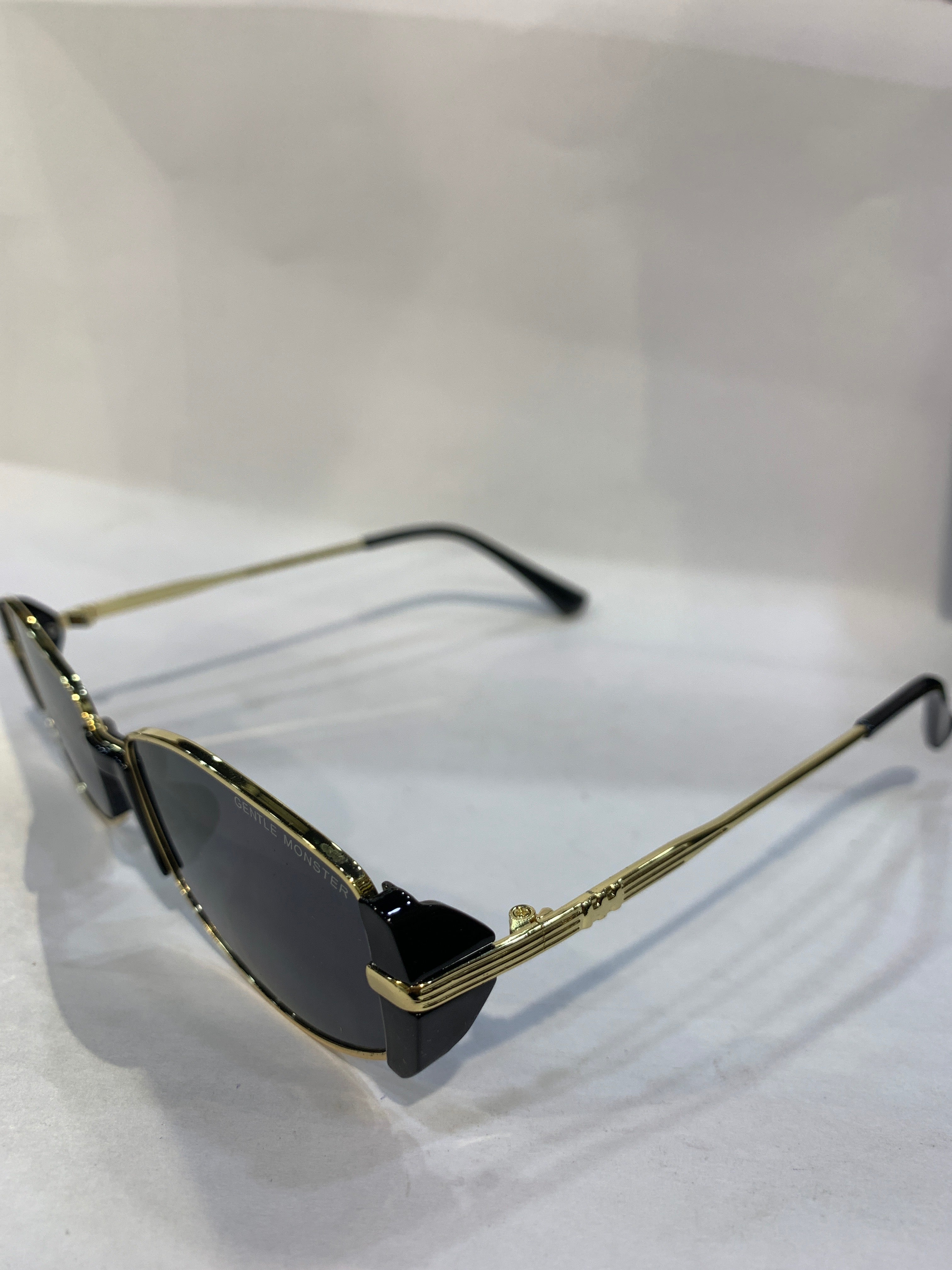 NEG Golden Frame Black Shade Unisex Sunglasss 9559CE