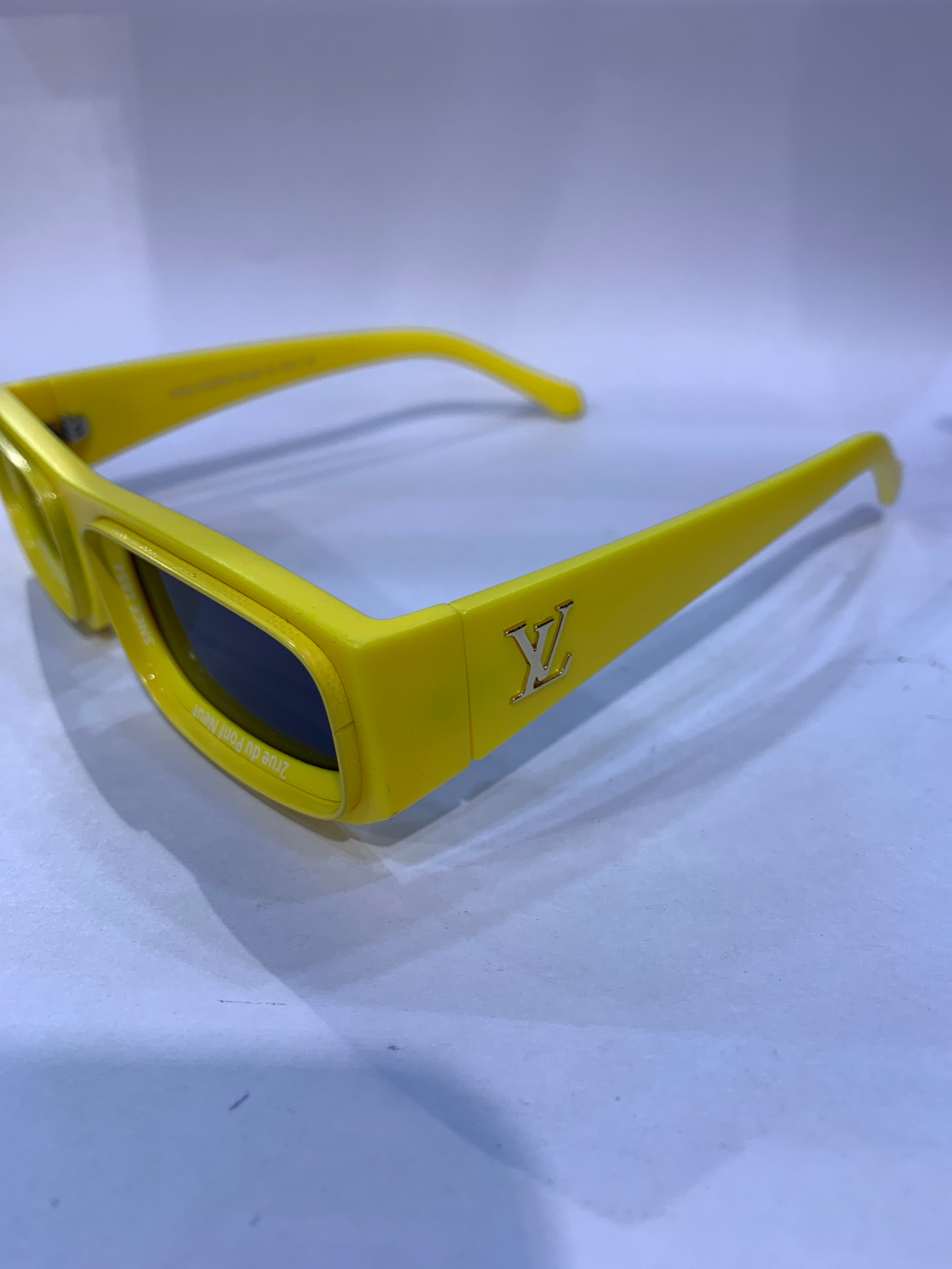 UOL Yellow Frame Black Shade Unisex Sunglasss 6190 54 22 145