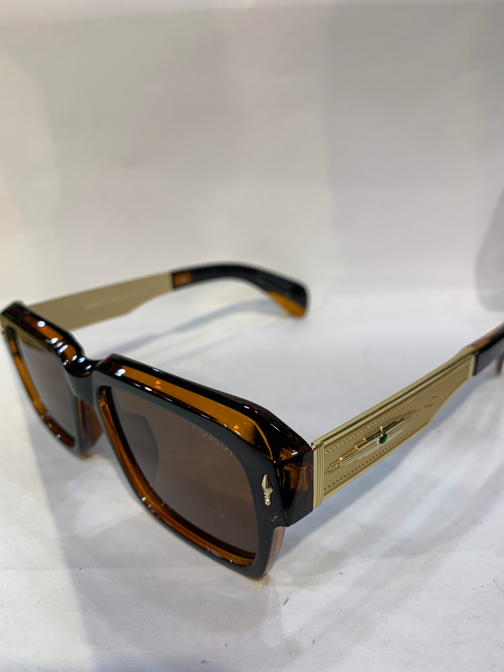 SOM Brown Golden Frame Brown  Shade Unisex Sunglasss ZS98321 54 18 143