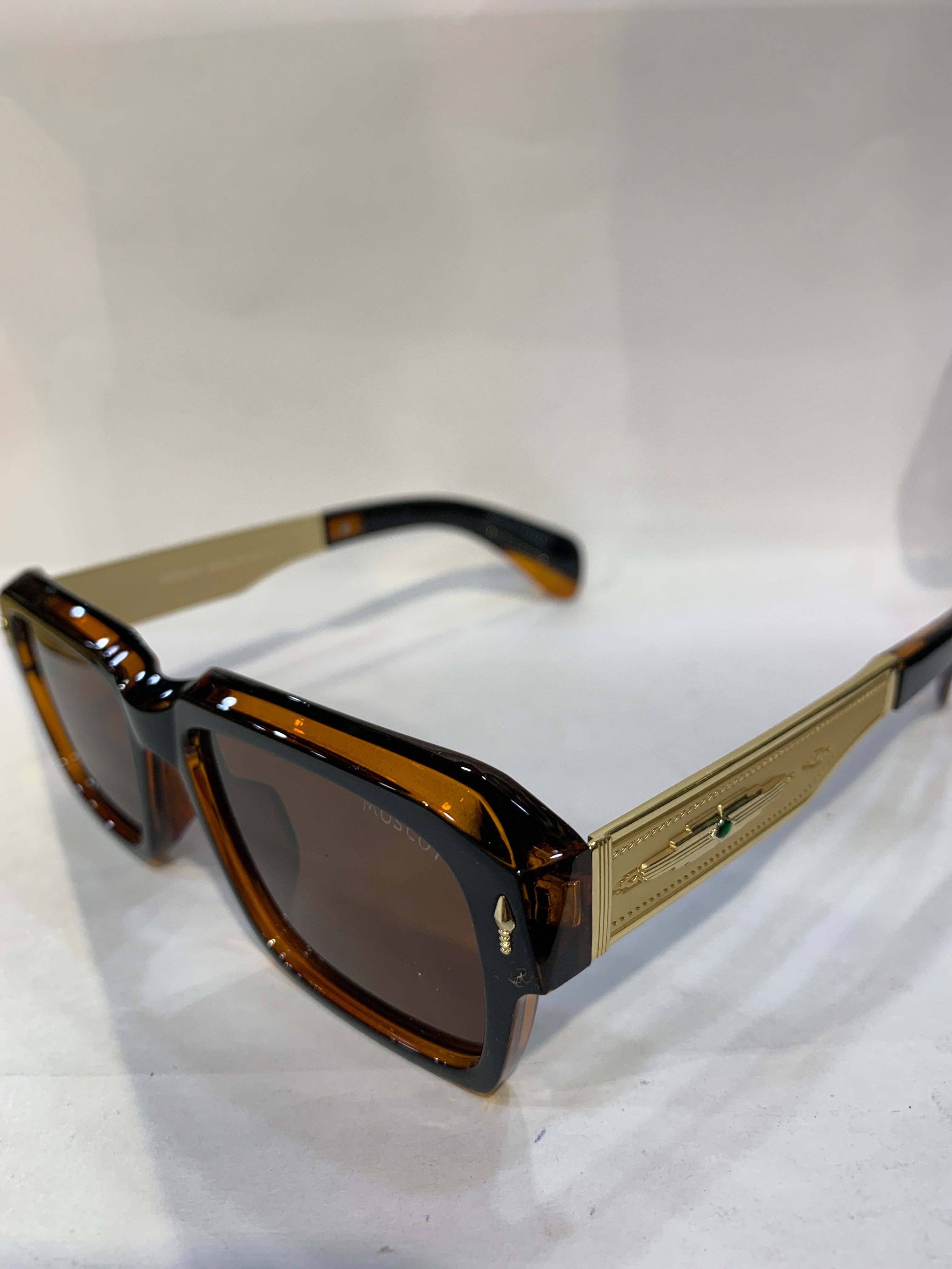 SOM Brown Golden Frame Brown  Shade Unisex Sunglasss ZS98321 54 18 143