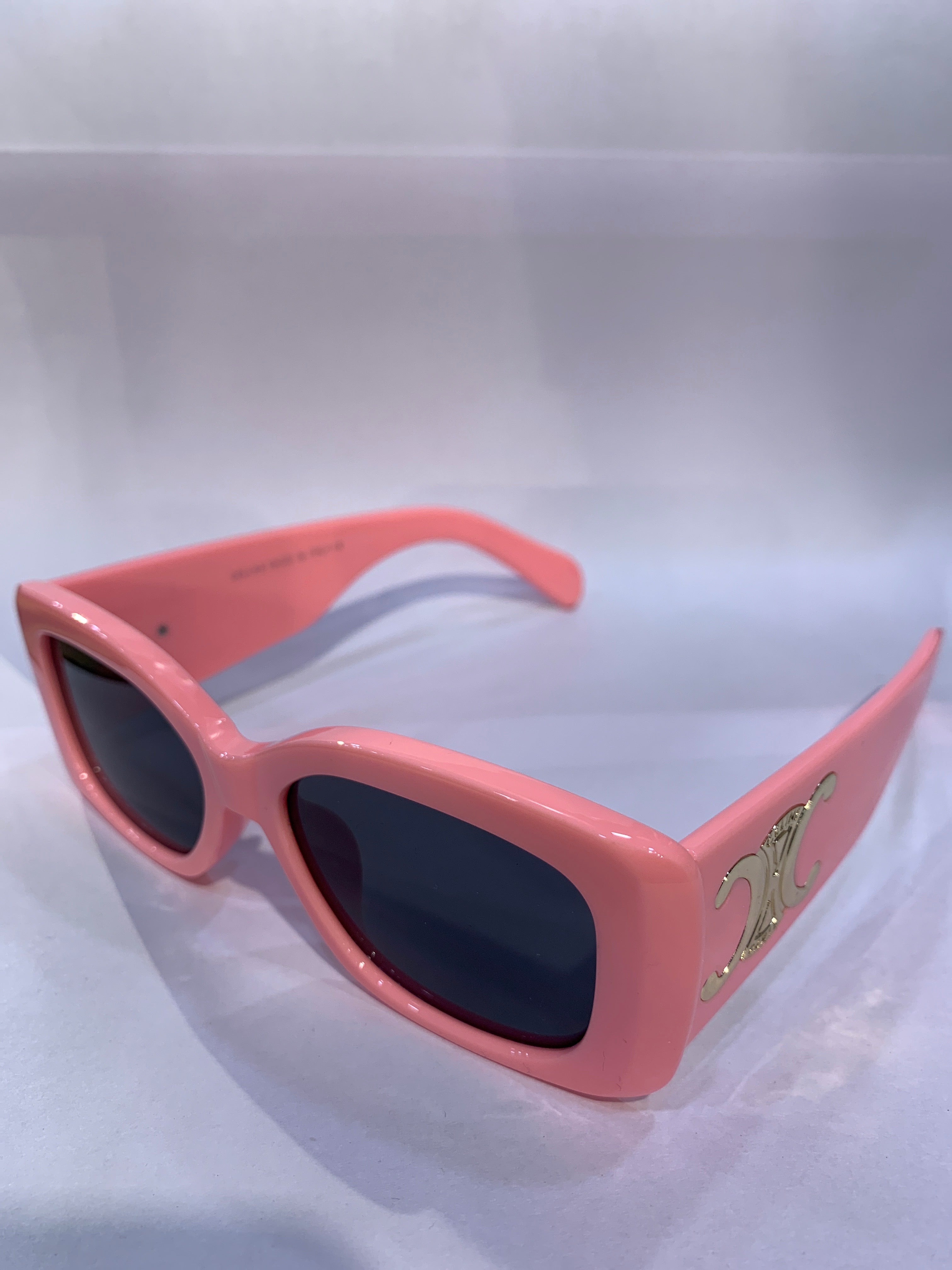 LEC Pink Frame Black Shade Unisex Sunglasss 7802 53 18 140