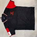 MOT TOM Black Colour Red Embroidery Collar Men’s Tshirt 013