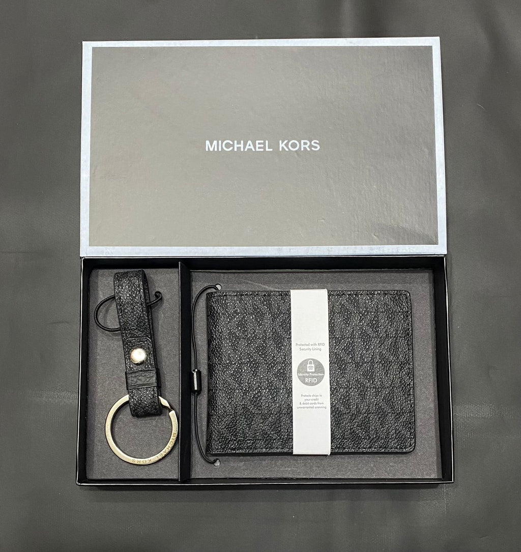CIM MIC KM Print Multi Colour Wallet And Keychain Men Combo Set 06481