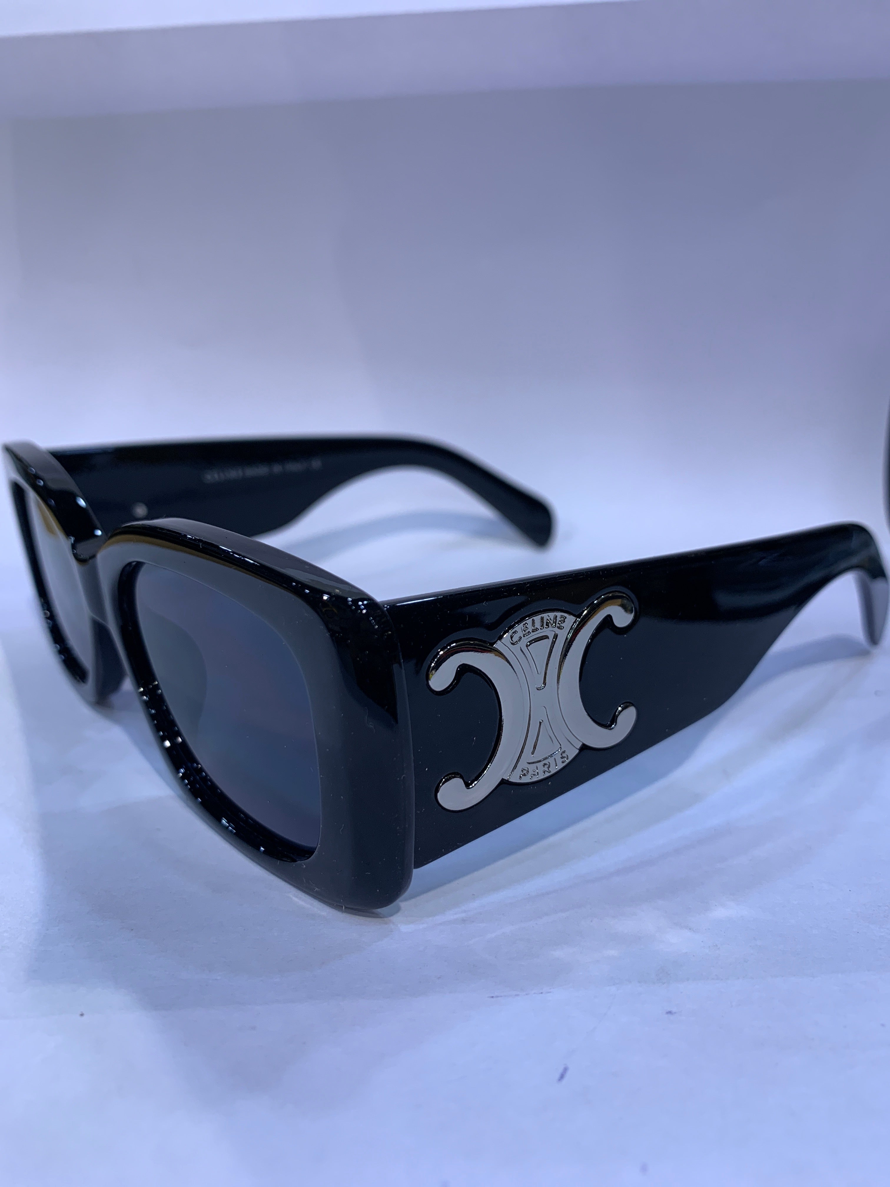 LEC  Black Silver Frame Black Shade Unisex Sunglasss 7802 53 18 140
