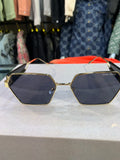 UIM Golden Black Frame Black Shade Unisex Sunglasss SUN 023