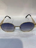 LEC Golden Frame Black Shade Unisex Sunglasss 2380 49 21 145
