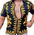 REV VER Yellow Black Printed Half Sleeve Premium Quality Imported Unisex Shirt 990318