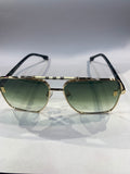 RUB Golden Black Frame Green  Shade Unisex Sunglasss 5G100 50 17 150