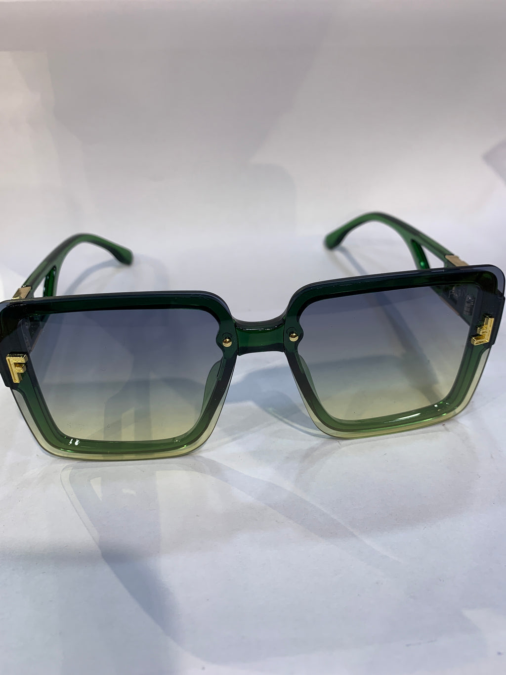 NEF Transparent Green Frame Green Shade Unisex Sunglasss SUN 004