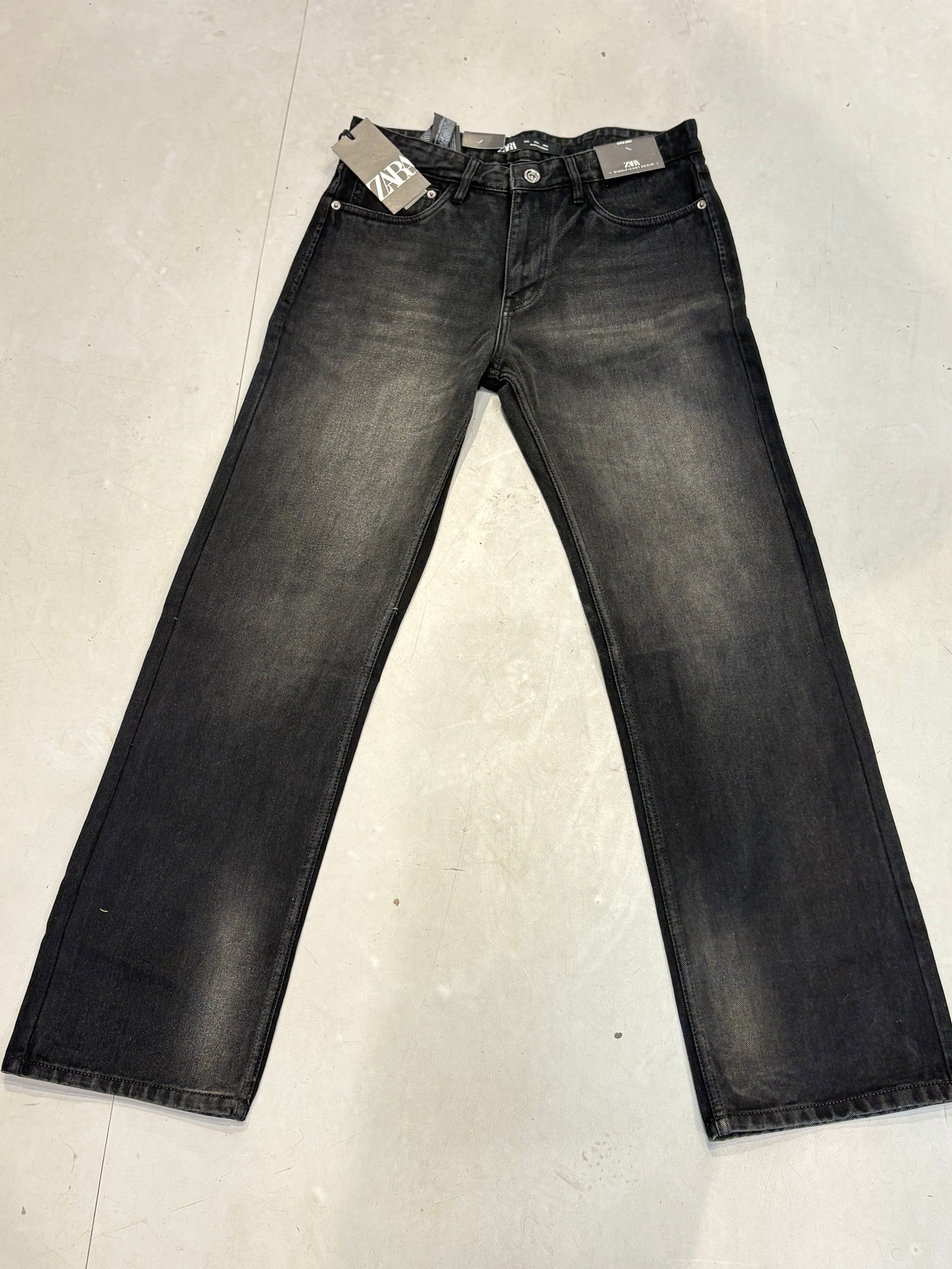 RAZ ZAR Dark Grey With Brown Shade Comfort Regular Fit Men’s Jeans 2436B