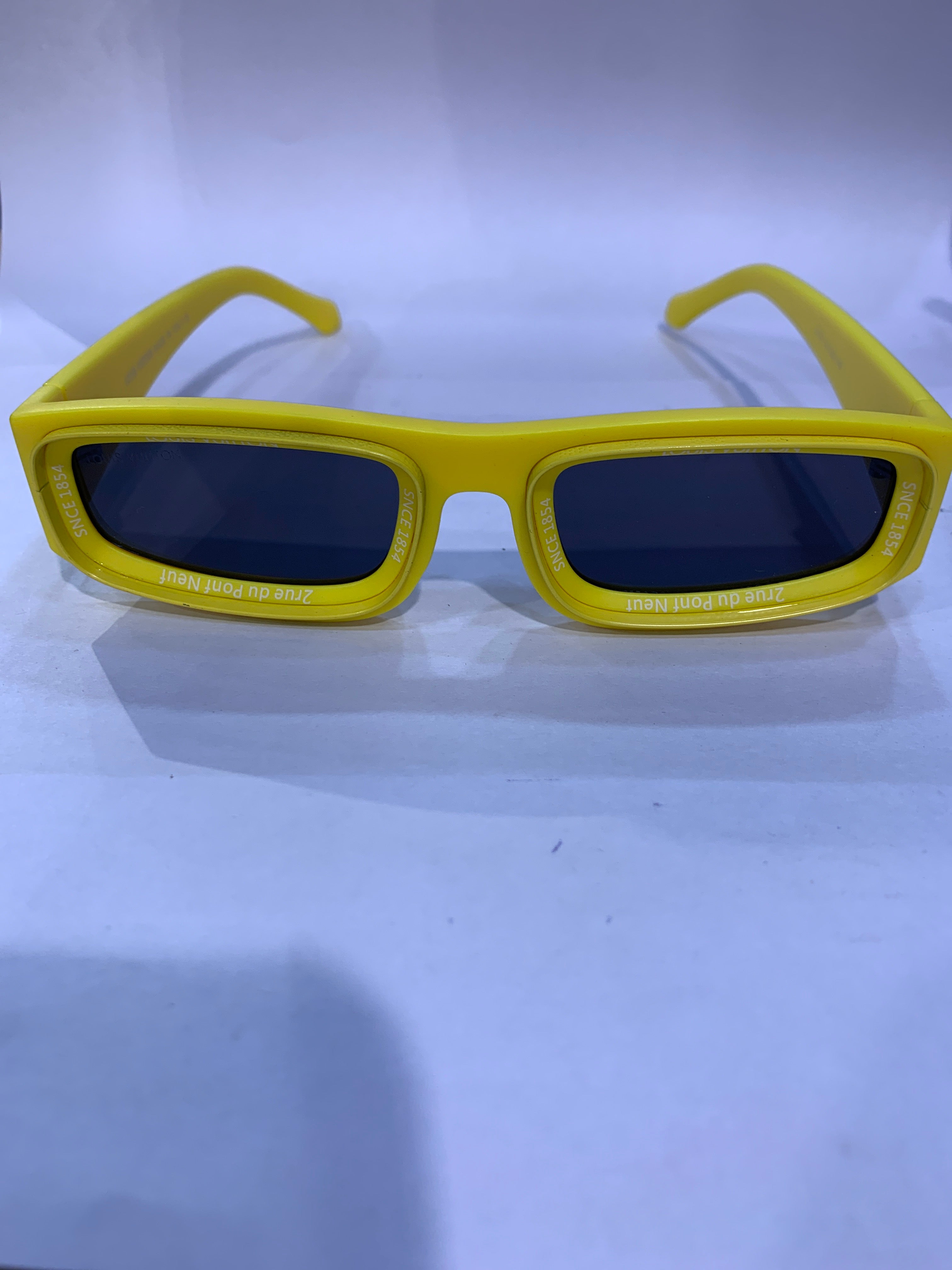 UOL Yellow Frame Black Shade Unisex Sunglasss 6190 54 22 145