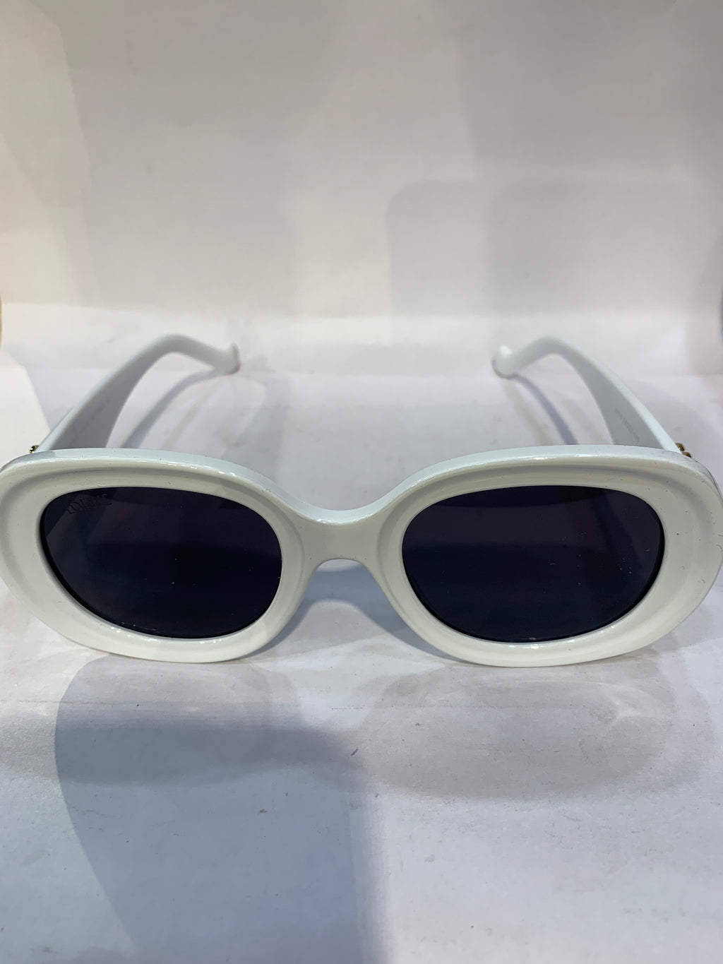 EOL White Frame Black Shade Unisex Sunglasss 6114 52 22 145