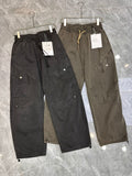 YZY Korean Style Olive Green Baggy Fit Denim Cargo Pants Y1039
