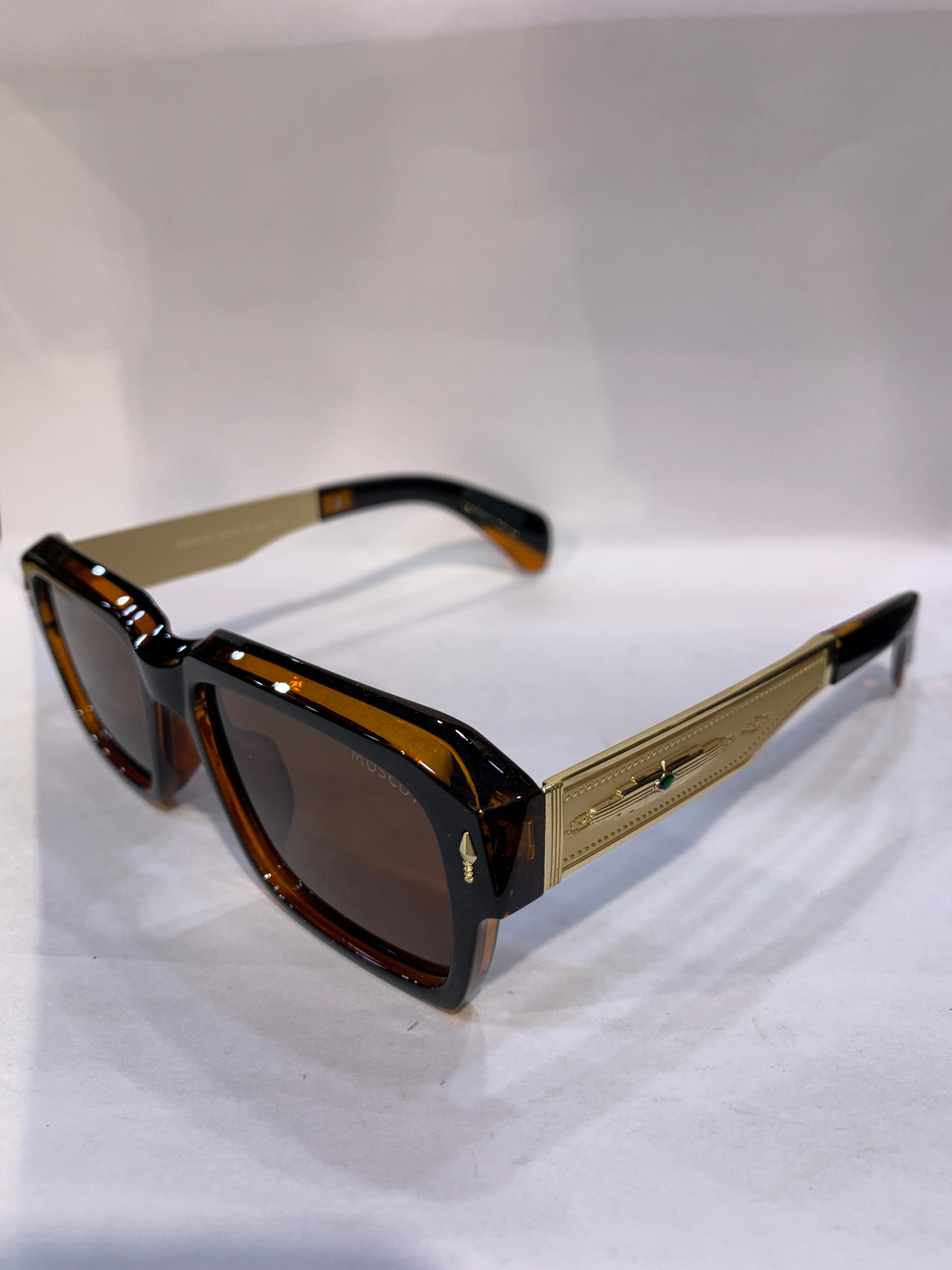 SOM Brown Golden Frame Brown Shade Unisex Sunglasss ZS98321 54 18 143CE
