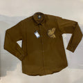 AQUARIUS Brown Colour Unicorn Gold Black Stud Design Premium Quality Full sleeve Shirt 2573