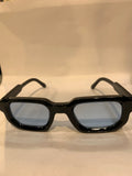 SOMEONE Black  Frame Trancy Bluish Shade Unisex Sunglasss ZN3887 48 18 138