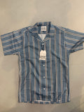 LDA Blue Colour Black White Lining Half Sleeve Men’s Shirt 989603
