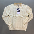 Nothing Is Impossible Cream knitted Premium Quality Collar Half Zipp Unisex Sweater D2502
