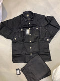 AQUARIUS Black Colour Two Pocket Shirt With Lower Premium Quality Men’s Coord Set 807639