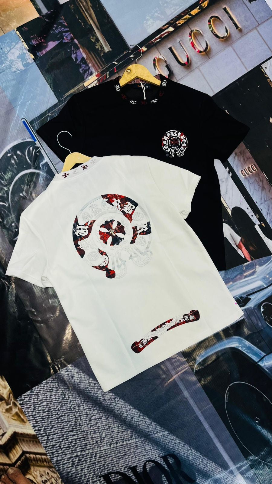 KAI RHC CHR White Colour With Red Silver Patch Print Premium Quality Imported Unisex T-Shirt 935