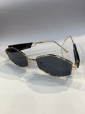 UIM Golden Black Frame Black Shade Unisex Sunglasss SUN 006