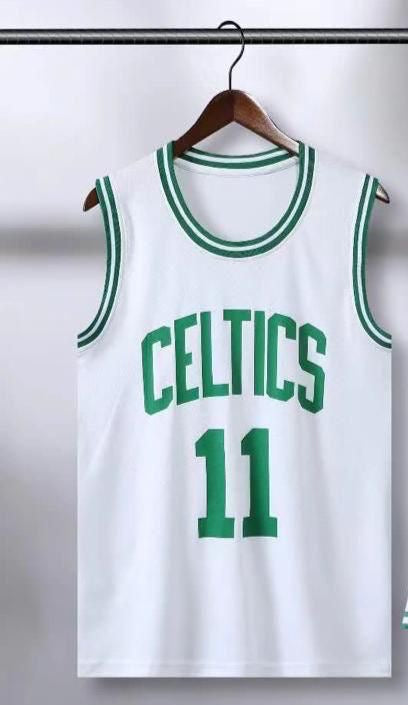 CELTICS 11 White Colour Green Print Basketball Jersey 990199