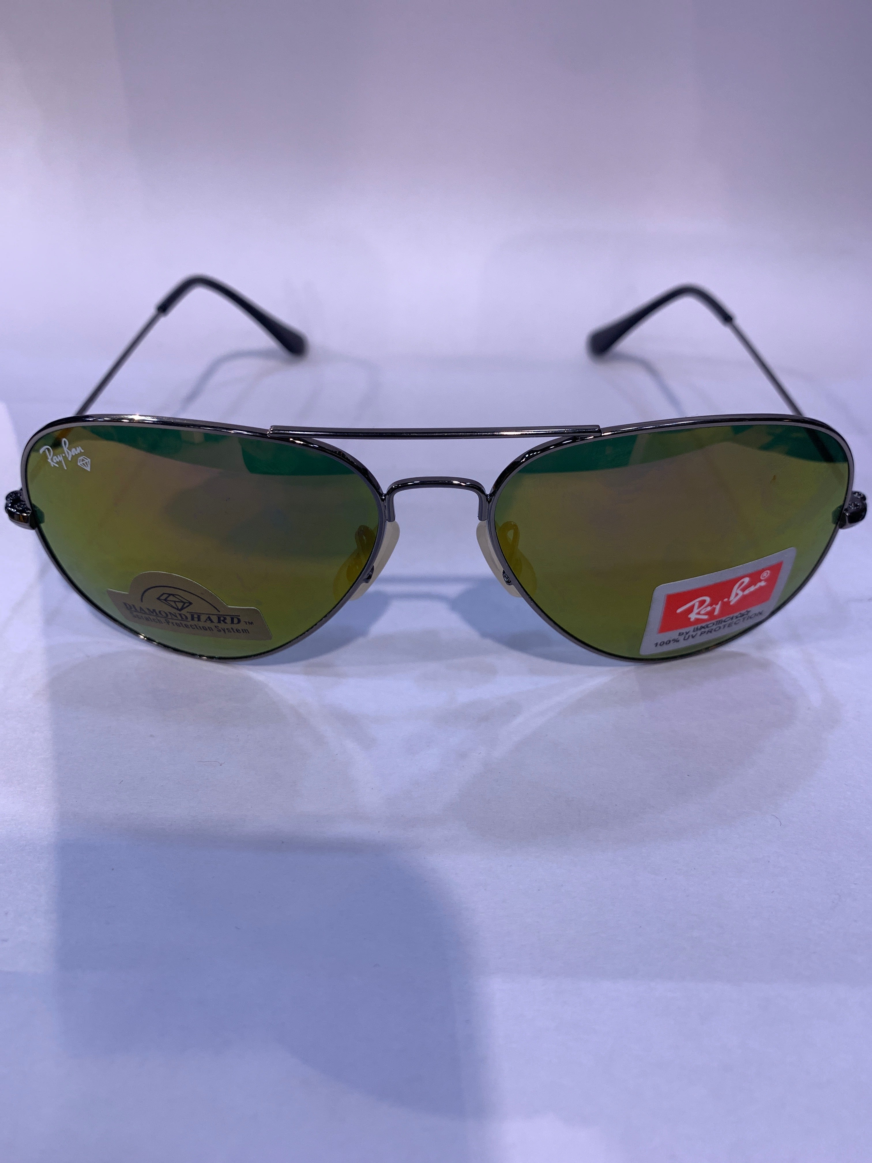 YAR Silver Frame Green Mercury Shade Unisex Sunglasss RB 3025 58 14