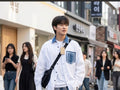 Gunot Fashion White Colour Denim Pocket Half Sleeve Imported Men’s Shirt 017