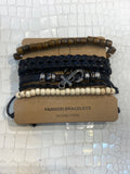 Imported Leather Bracelet 4 Set 988447