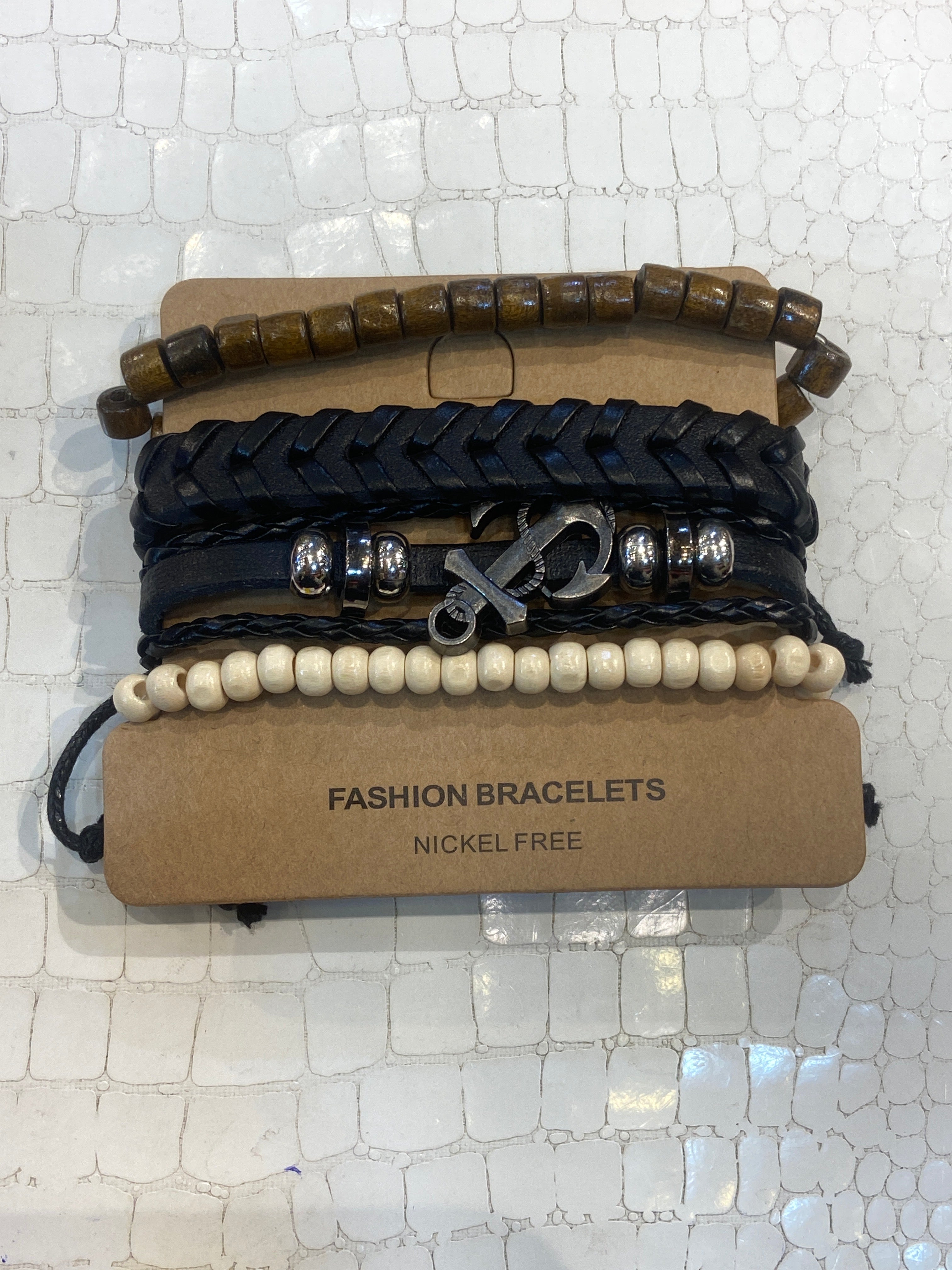 Imported Leather Bracelet 4 Set 988447