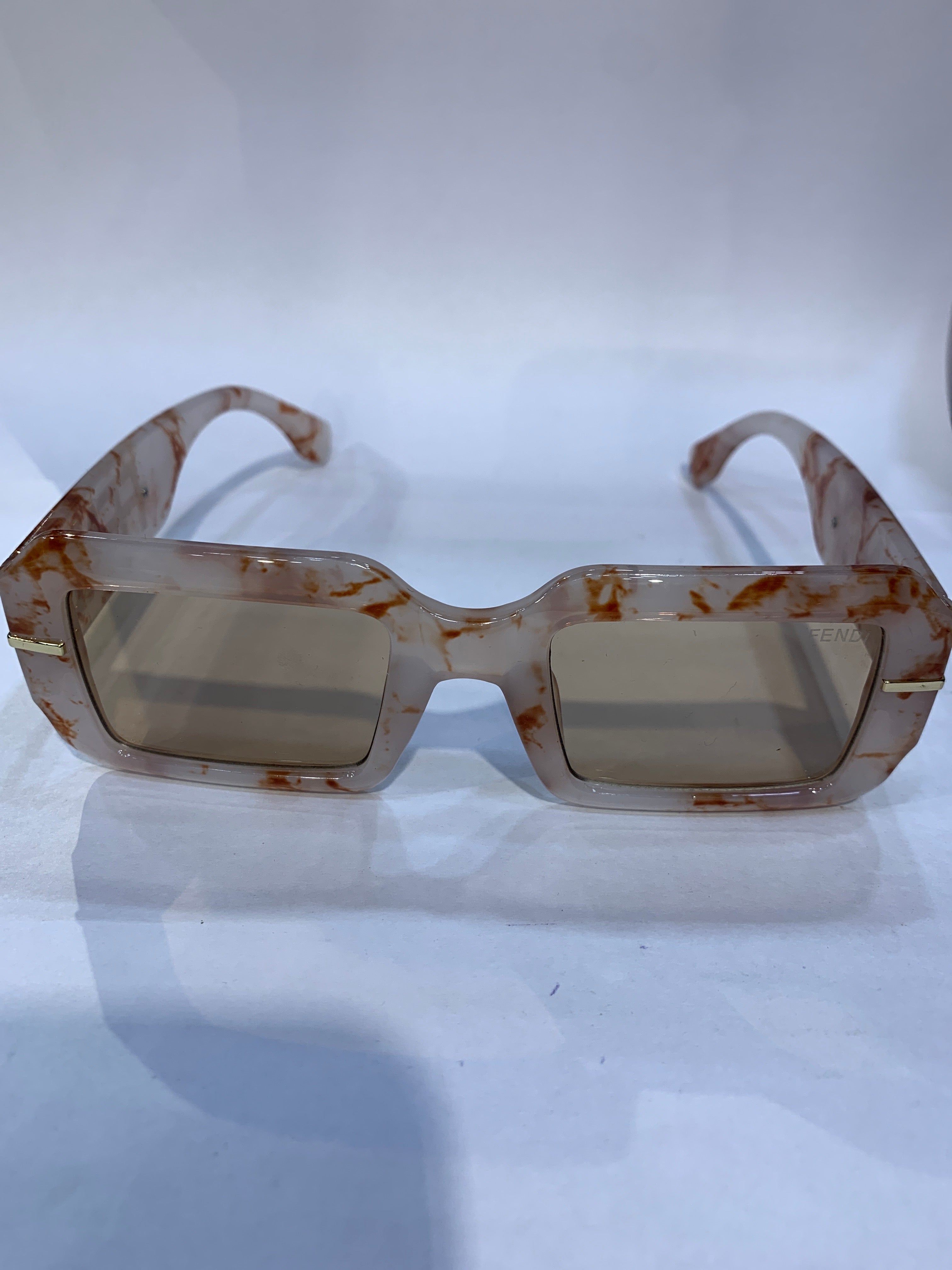 NEF Brown Transparent Frame Brown Trancy Shade Unisex Sunglasss SUN 002
