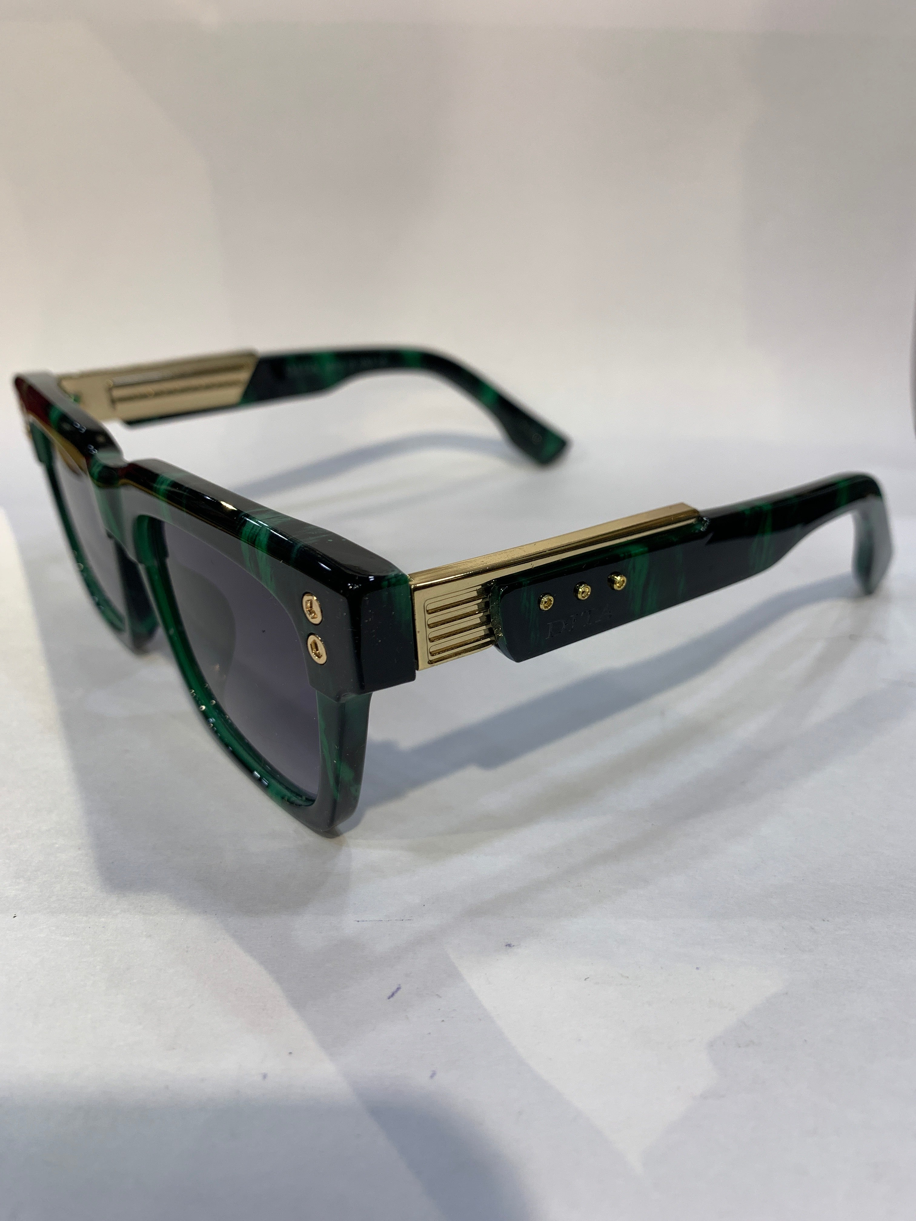 TID Black Green Frame Black Trancy Shade Unisex Sunglasss ZS98312 56 18 145