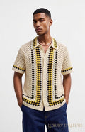 Panda Crochet Cream Yellow Brown Colour See Through Imported Unisex Shirt MS0130