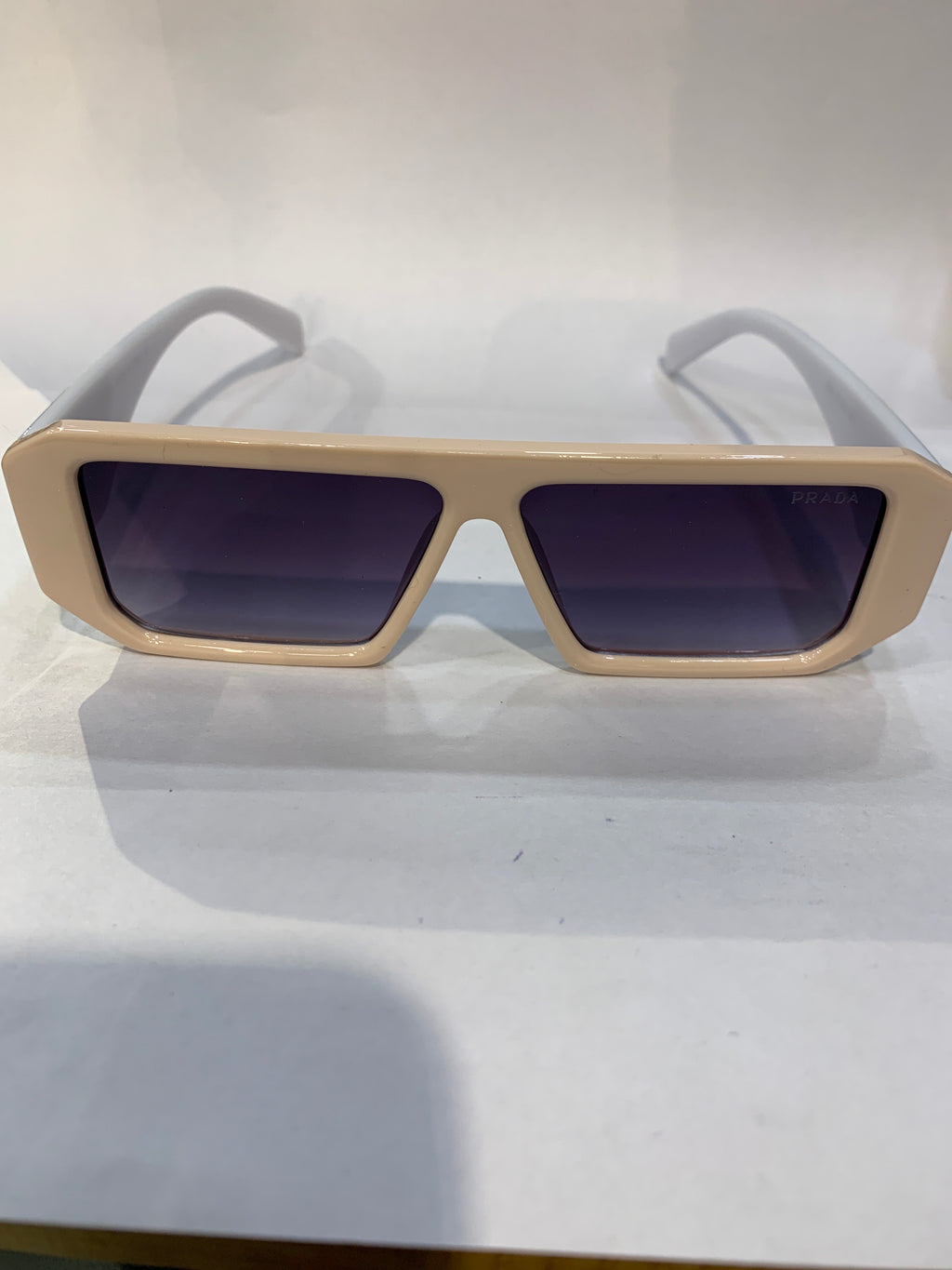 ARP Pink White Frame Black Shade Unisex Sunglasss 6082 57 12 145