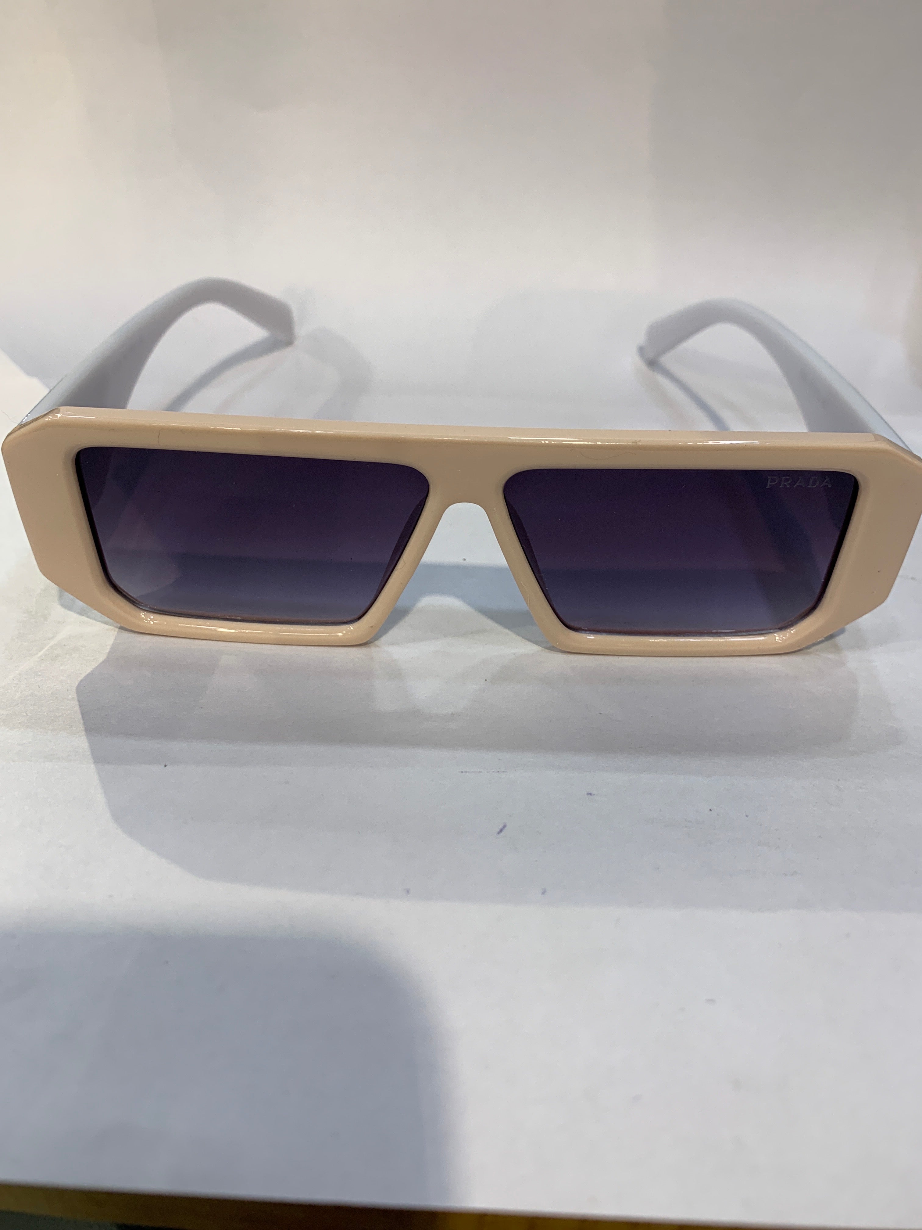 ARP Pink White Frame Black Shade Unisex Sunglasss 6082 57 12 145