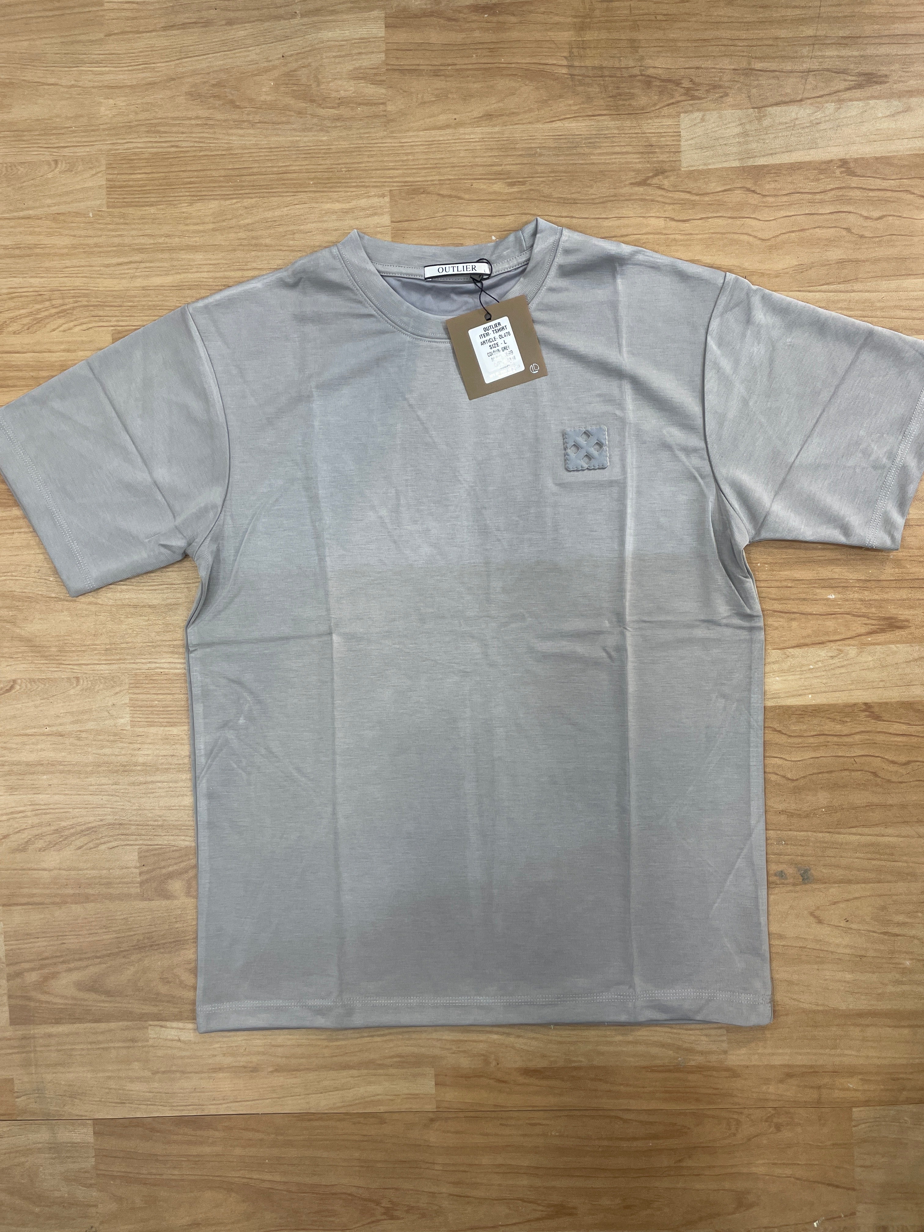 OUTLIER Grey Colour Back Print Premium Quality Round Neck T-Shirt OL 470