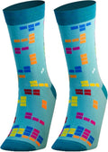 PAPA SOCKS Tetris Edition Funny Colourful Premium Quality Full Unisex Socks 989944