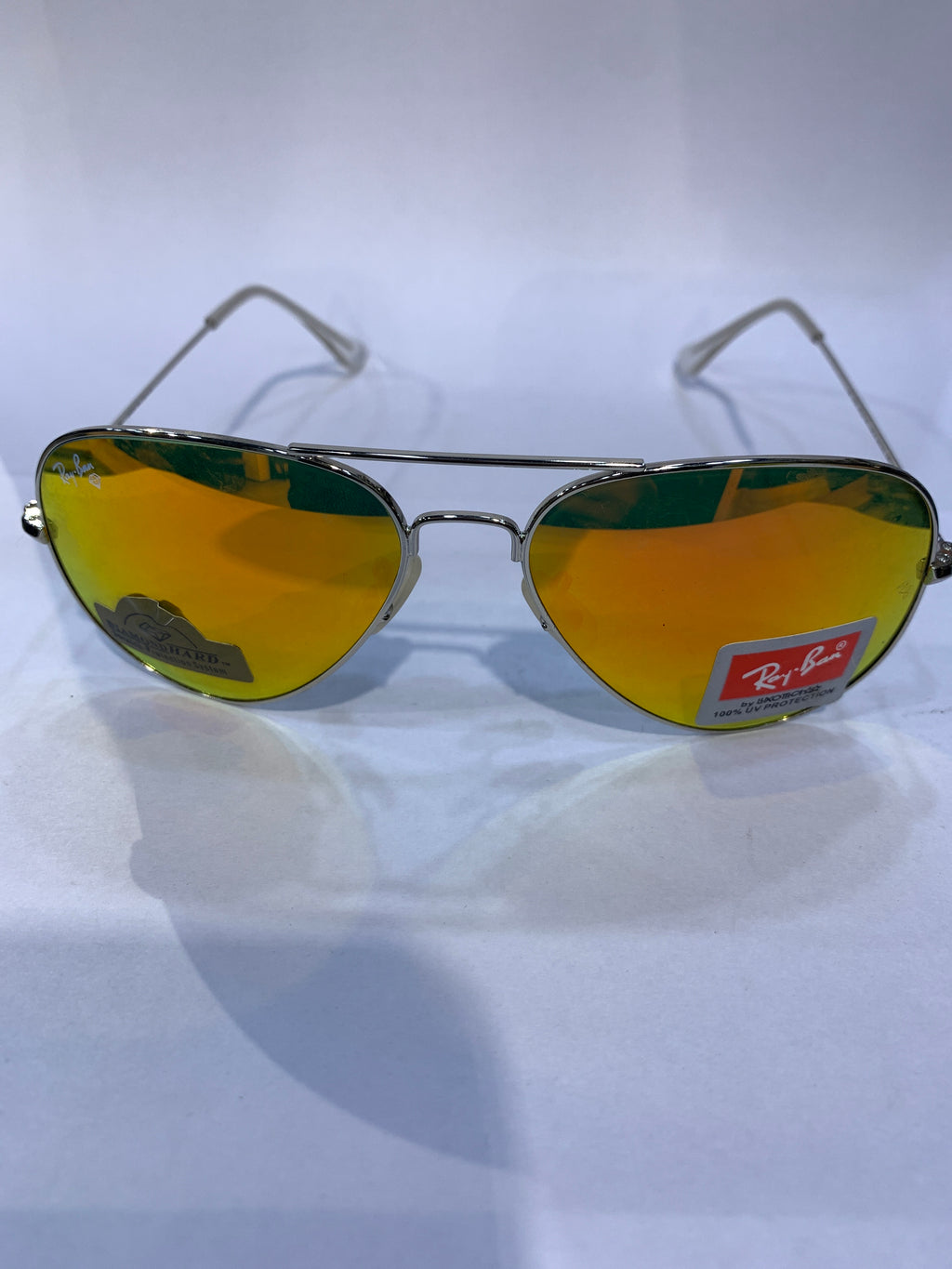 YAR Silver Frame Orange Mercury Shade Unisex Sunglasss RB 3025 58 14