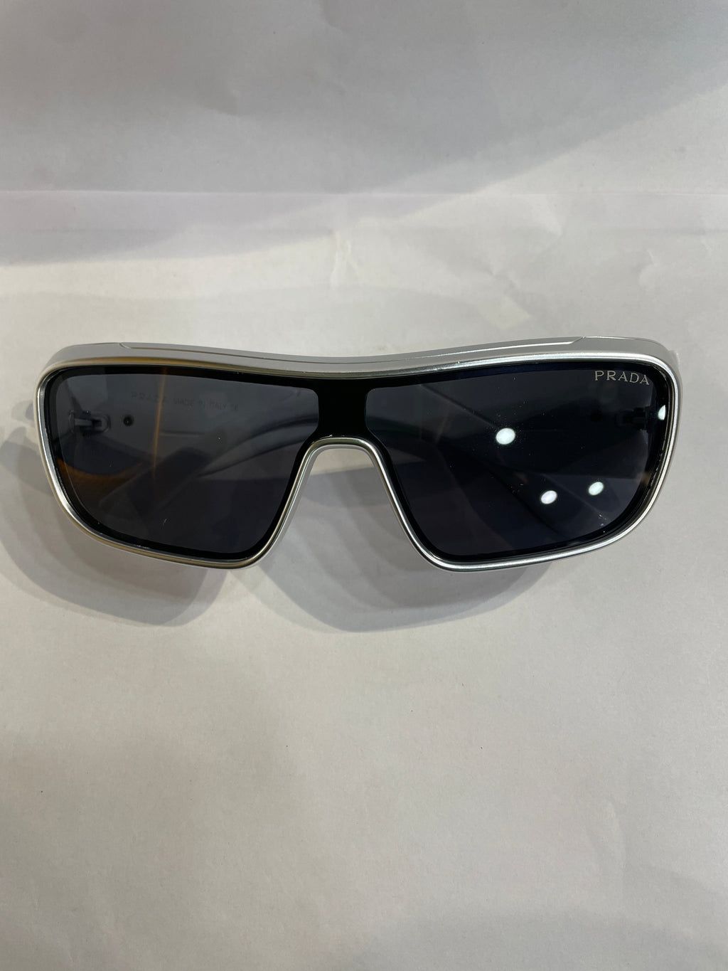 ARP Silver White Frame Black Shade Unisex Branded Sunglasses SUN211