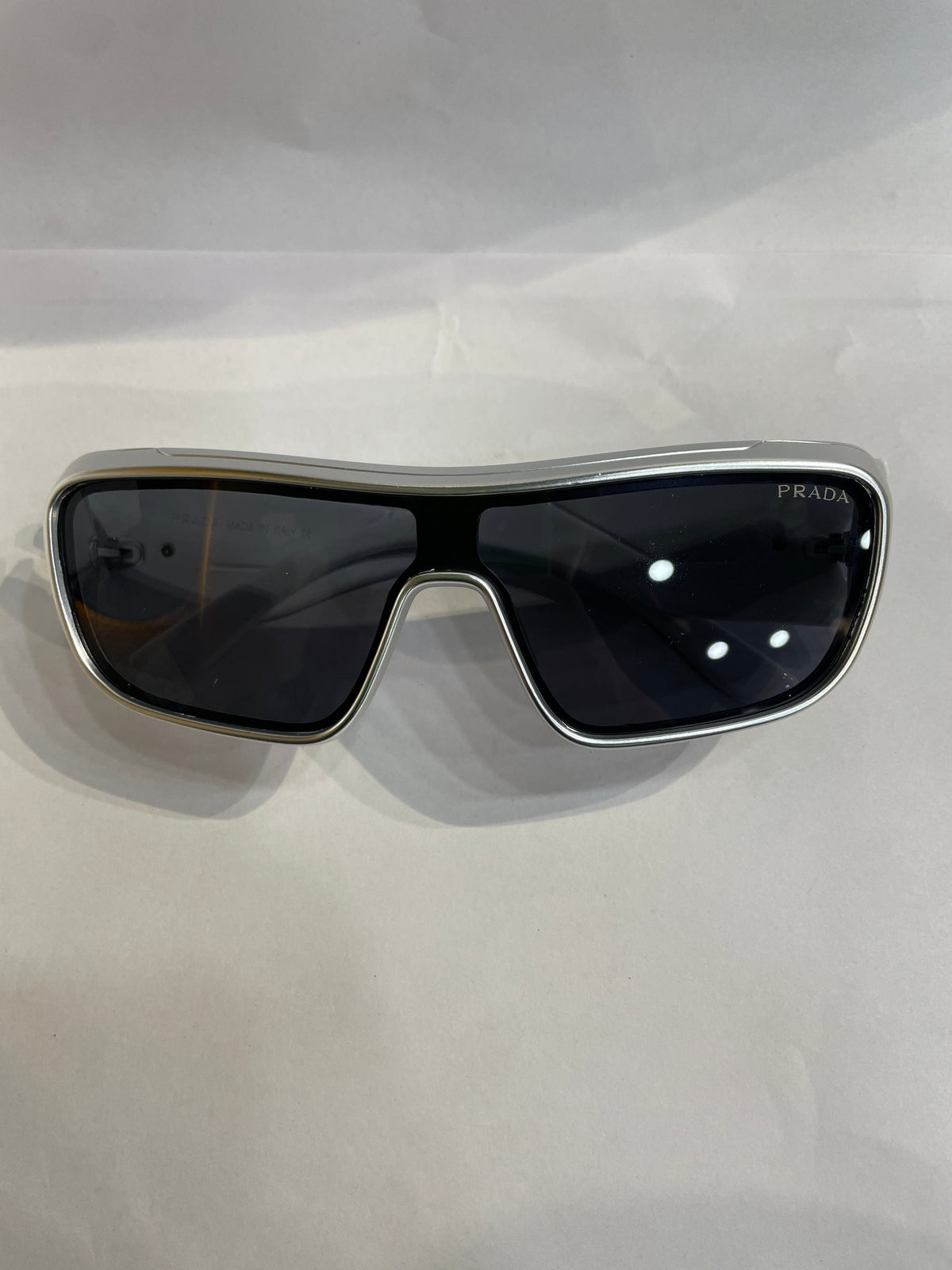ARP Silver White Frame Black Shade Unisex Branded Sunglasses SUN211