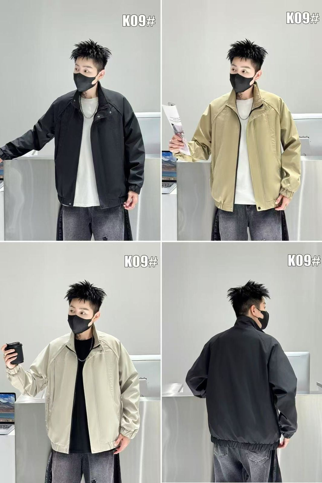 MALE GOD Light Grey Colour Premium Quality Oversized Men’s Jacket K09