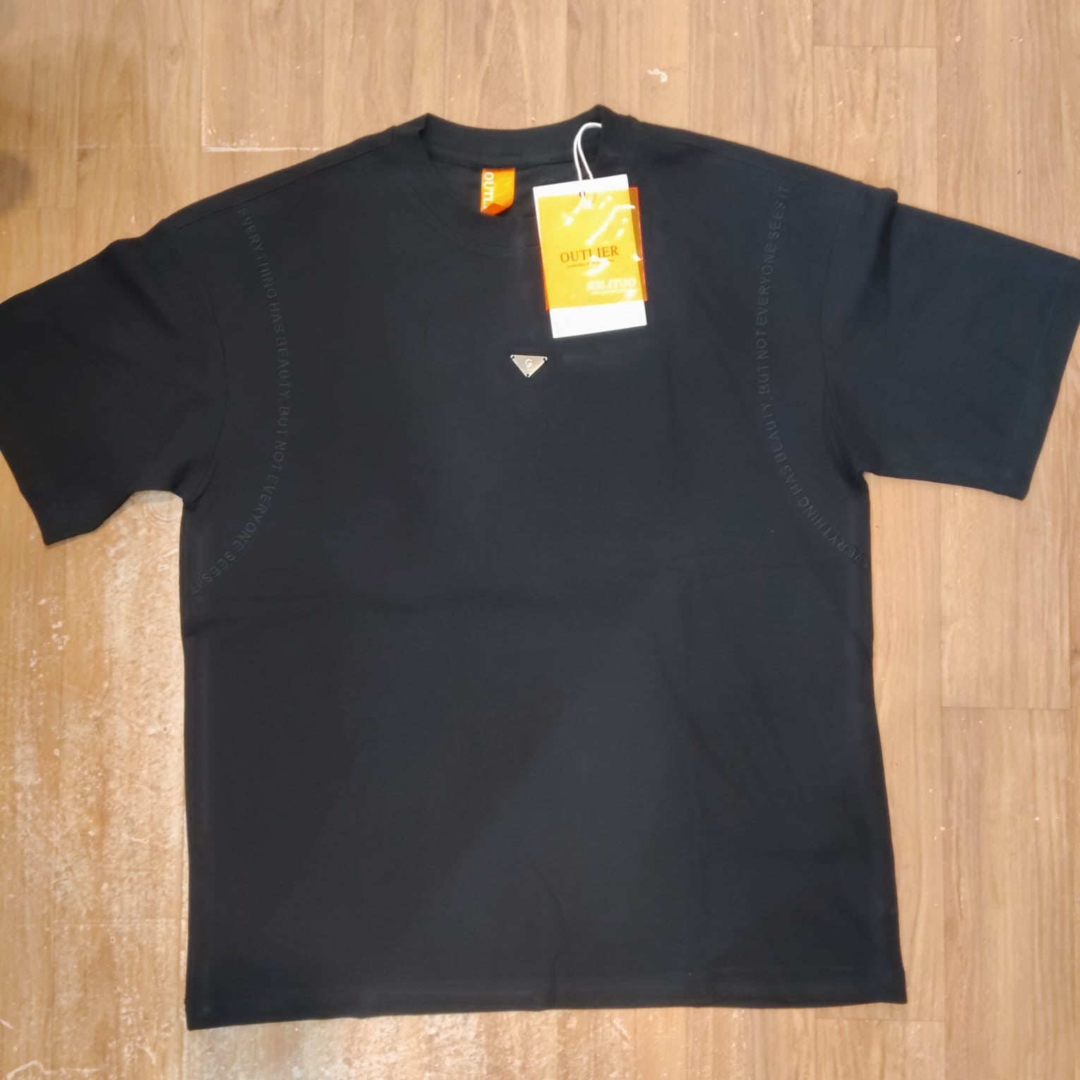 OUTLIER Black Colour Premium Quality Round Neck T-Shirt OL 482